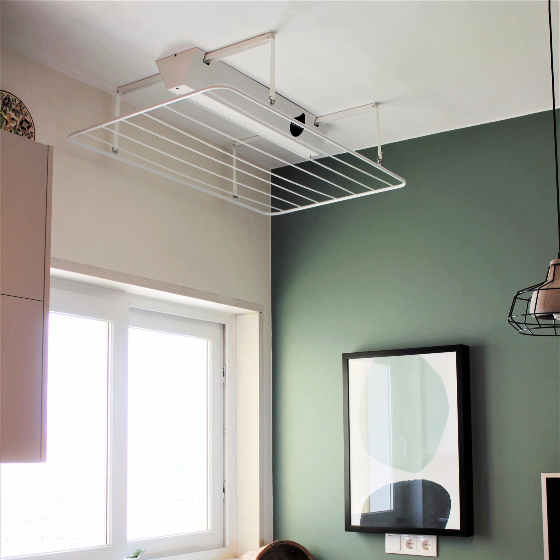 Estendal teto elétrico, Tendedero techo electrico